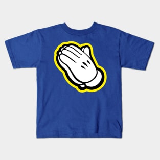 Praying hands-yellow Kids T-Shirt